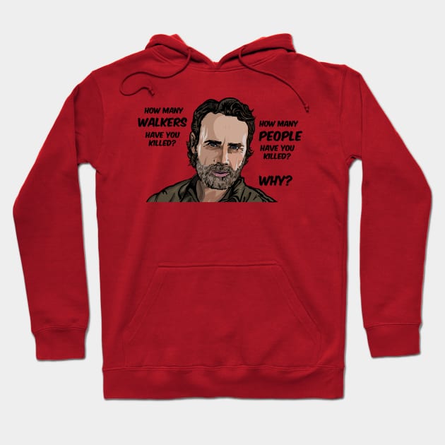 Rick Grimes 3 questions Hoodie by FanboyMuseum